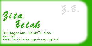 zita belak business card